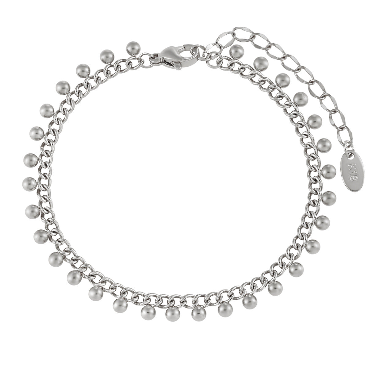 Exotic Style Exaggerated Niche Ball Female Tassel Design Titanium Steel Bracelets