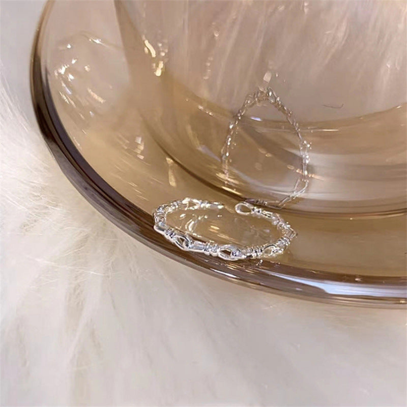 Women's Sier Simple Light Luxury High-grade Index Finger Open Rings
