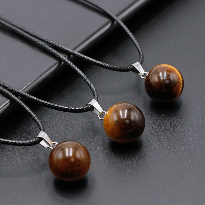 Natural Crystal Tigereye Aventurine Ball Scenic Pendants