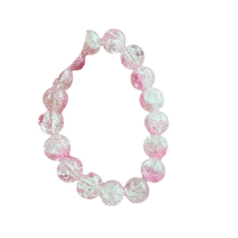 Fresh Ice Crack Sister Female Niche Design Glass Bracelet