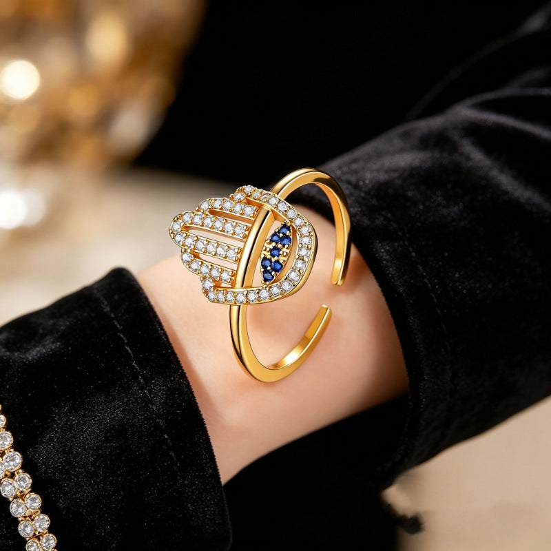 Eye Open Fashion Personality Hip Hop Ring