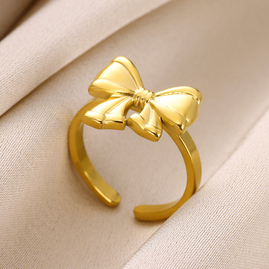 Women's Design Bow Fashion Refined Simple Versatile Rings