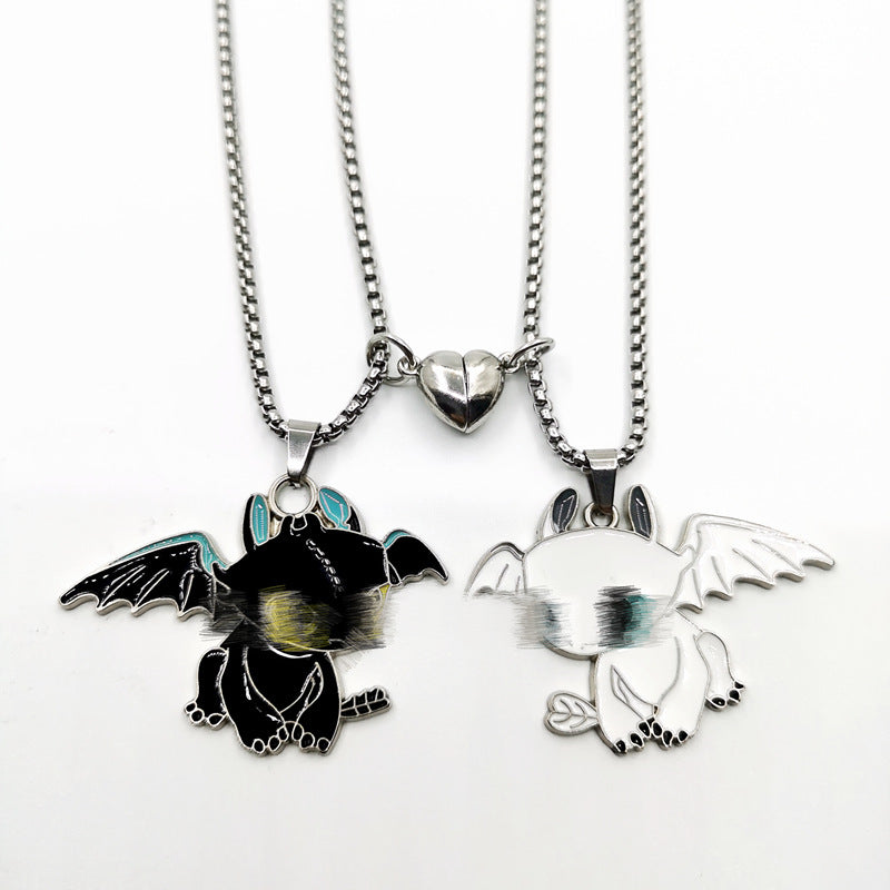 Clow Melody Black White Dragon Double Pendants