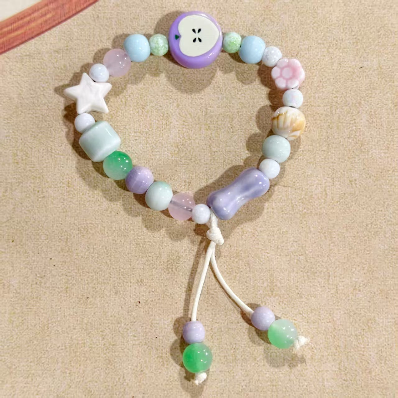 Starfish Shell Drawstring Ceramic Artistic Vintage Little Bracelet