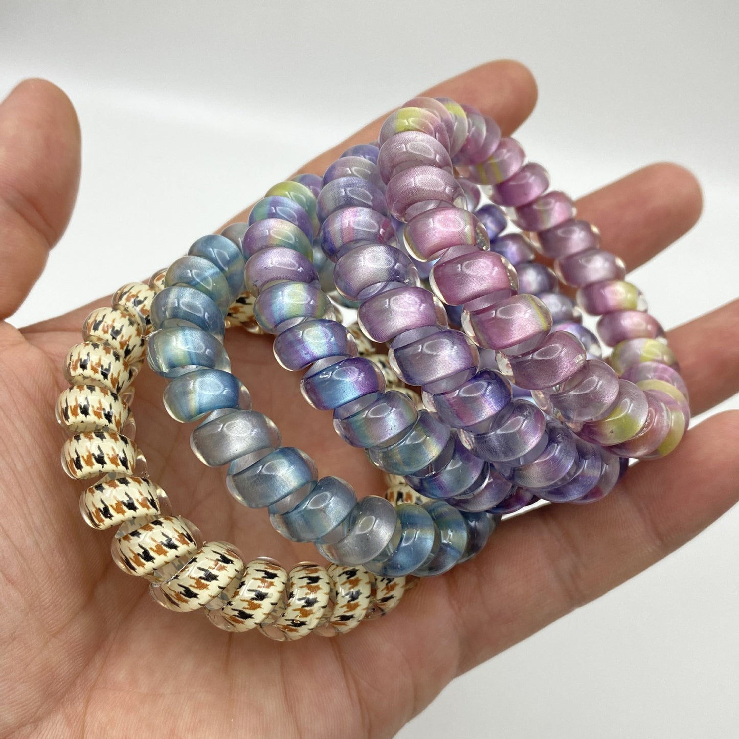 Of Aurora Telephone Line Seamless Hair Tie Rope Elastic Personality Bracelet
