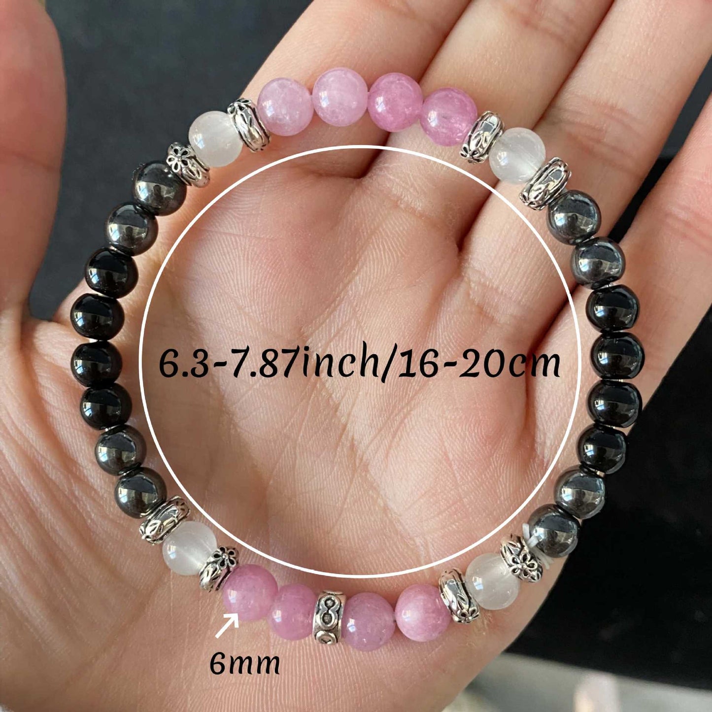 Cool New Pink Crystal Natural Stone Bracelet