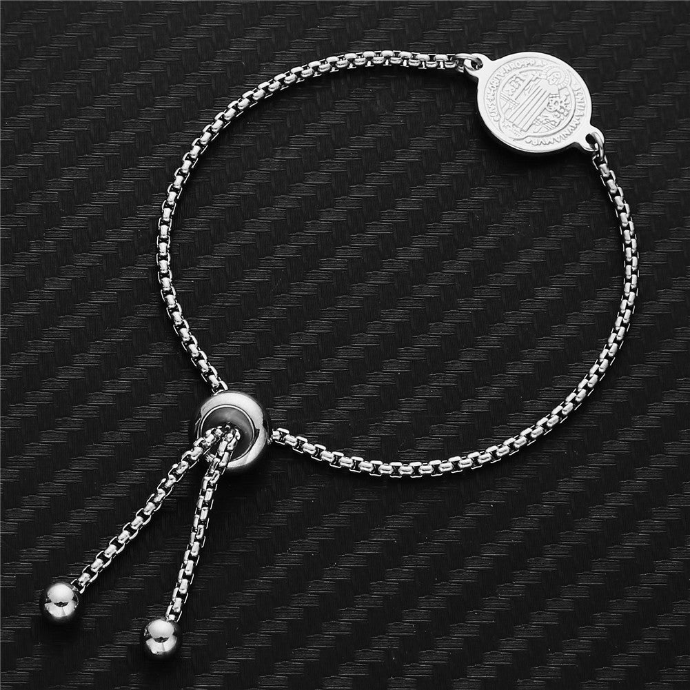 Fashionable Simple Elegant Stainless Steel Retractable Strand Bracelet