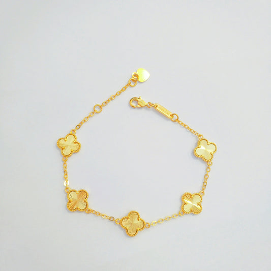 Women's Vietnam Placer Gold Four-leaf Clover Gold-plated Bracelets