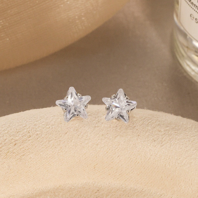 Women's Needle High-grade Super Flash Zircon Light Luxury Refined Grace Earrings