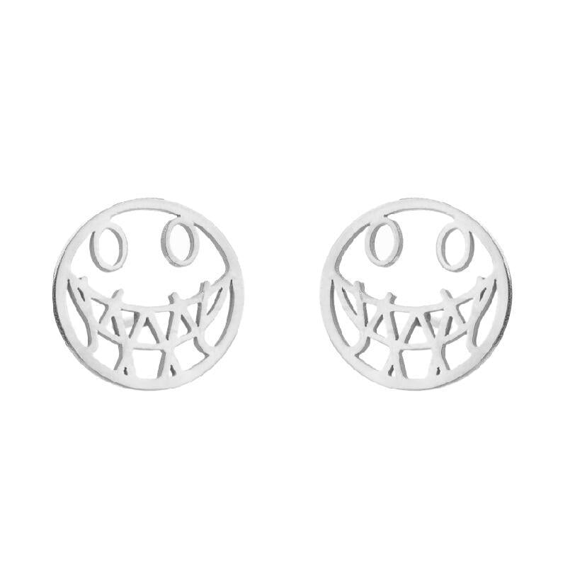 Smiley Face One Week Combination Halloween Earrings