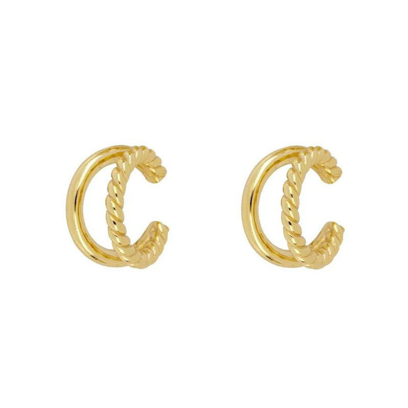 Micro Inlaid Zircon Butterfly Love Heart Ear Clip Eardrops Earrings