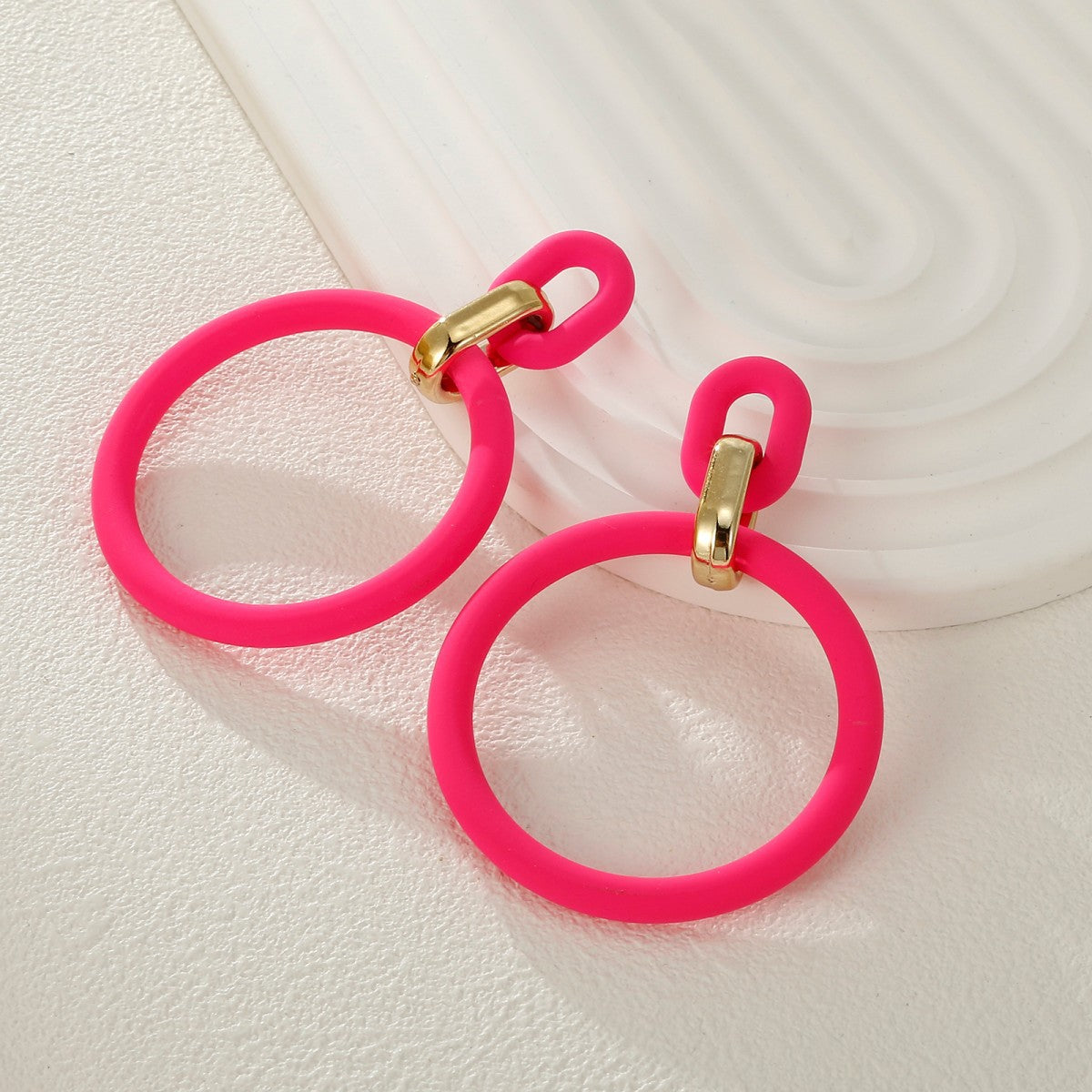 Color Personality Geometry Fashion Retro Spray Earrings
