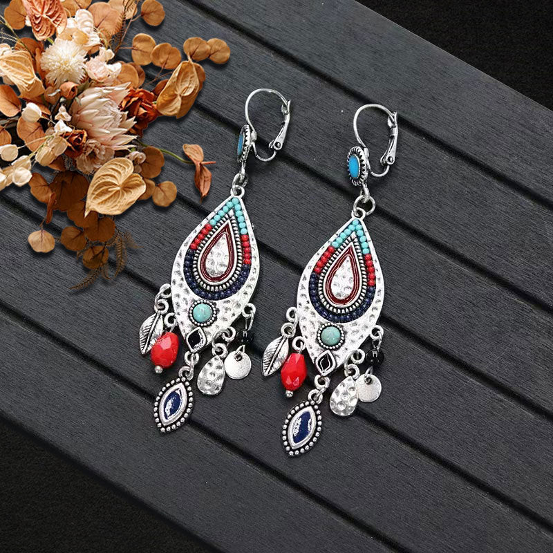 Ethnic Style Long Fringe Exotic Holiday Trip Earrings