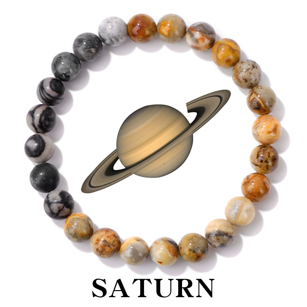 Women's & Men's Planets Of The Solar System Natural Stone Bracelets