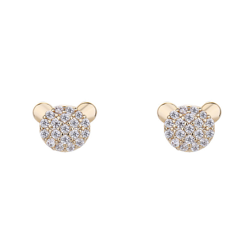Mickey Mouse Female Sterling Sier Needle Compact Temperamental Style Rings