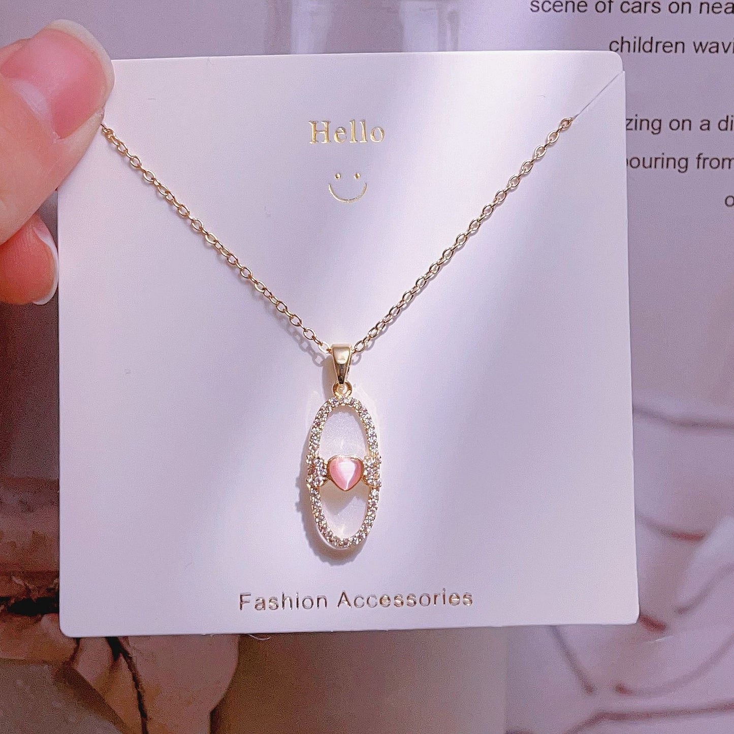 Women's Fashion Simple Love Design Light Luxury Necklace