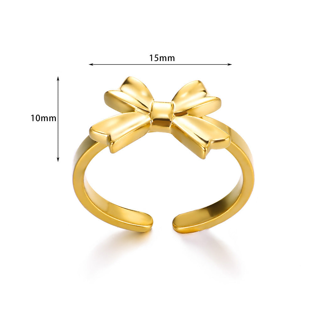 Women's Design Bow Fashion Refined Simple Versatile Rings