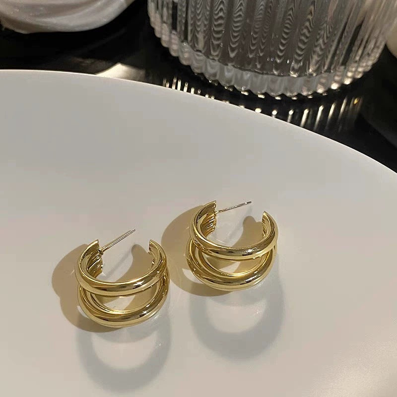 Female Multilayer Temperamental Tide Simple Personality Geometric Round Bracelets