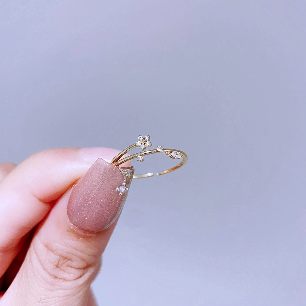 Light Luxury Minority Design Colorful Gemstone Rings