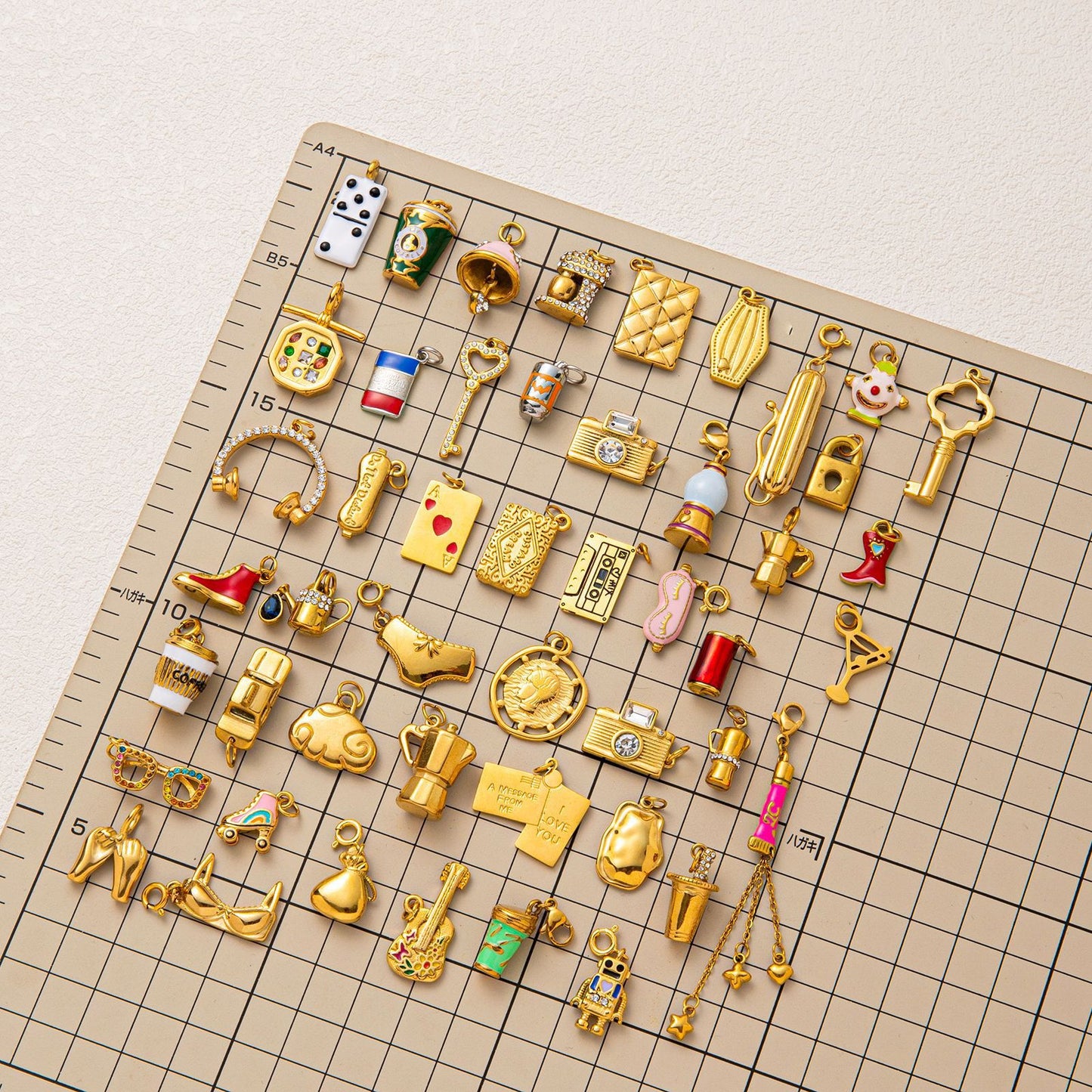 Key Tape Parts Furnace Vacuum Plating Gold Pendants