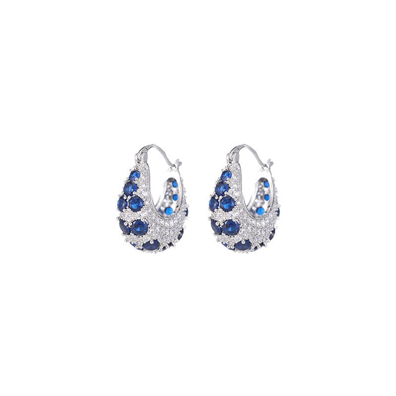 Style High Sense Female Color Zircon Exquisite Rings
