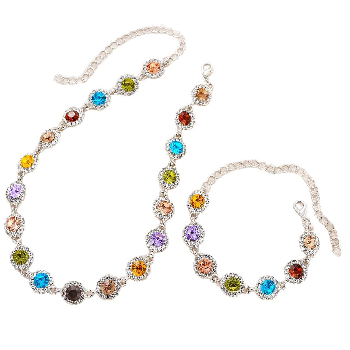 Casual Cool Fashion Personalized Color Zircon Necklace