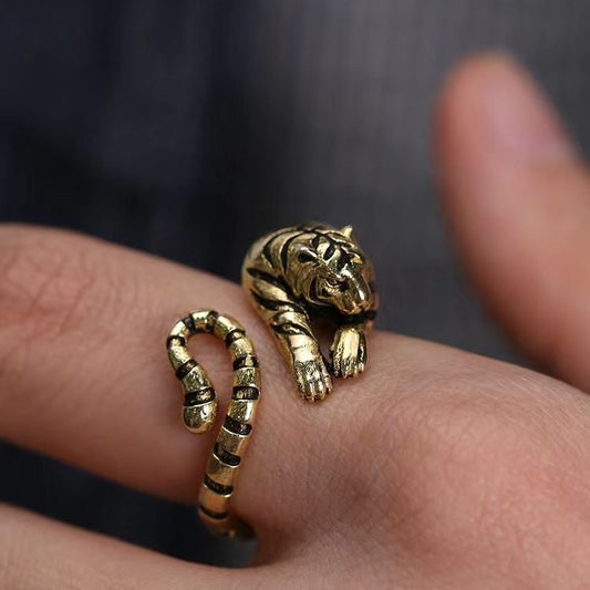 Men's Open National Fashion Personality Retro Zodiac Rings