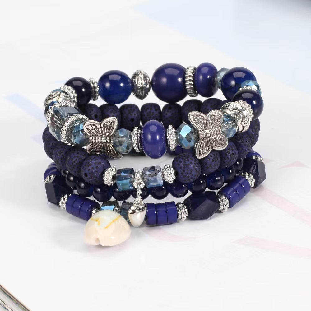 Women's Creative Vintage Shell Seaside Vacation Style Bohemian Stretch Bracelets