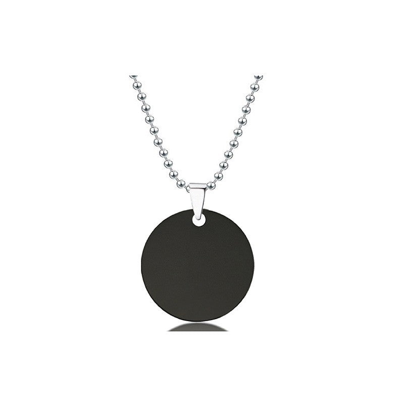Laser Color Printing Material Holiday Gift Lettering Stainless Necklace