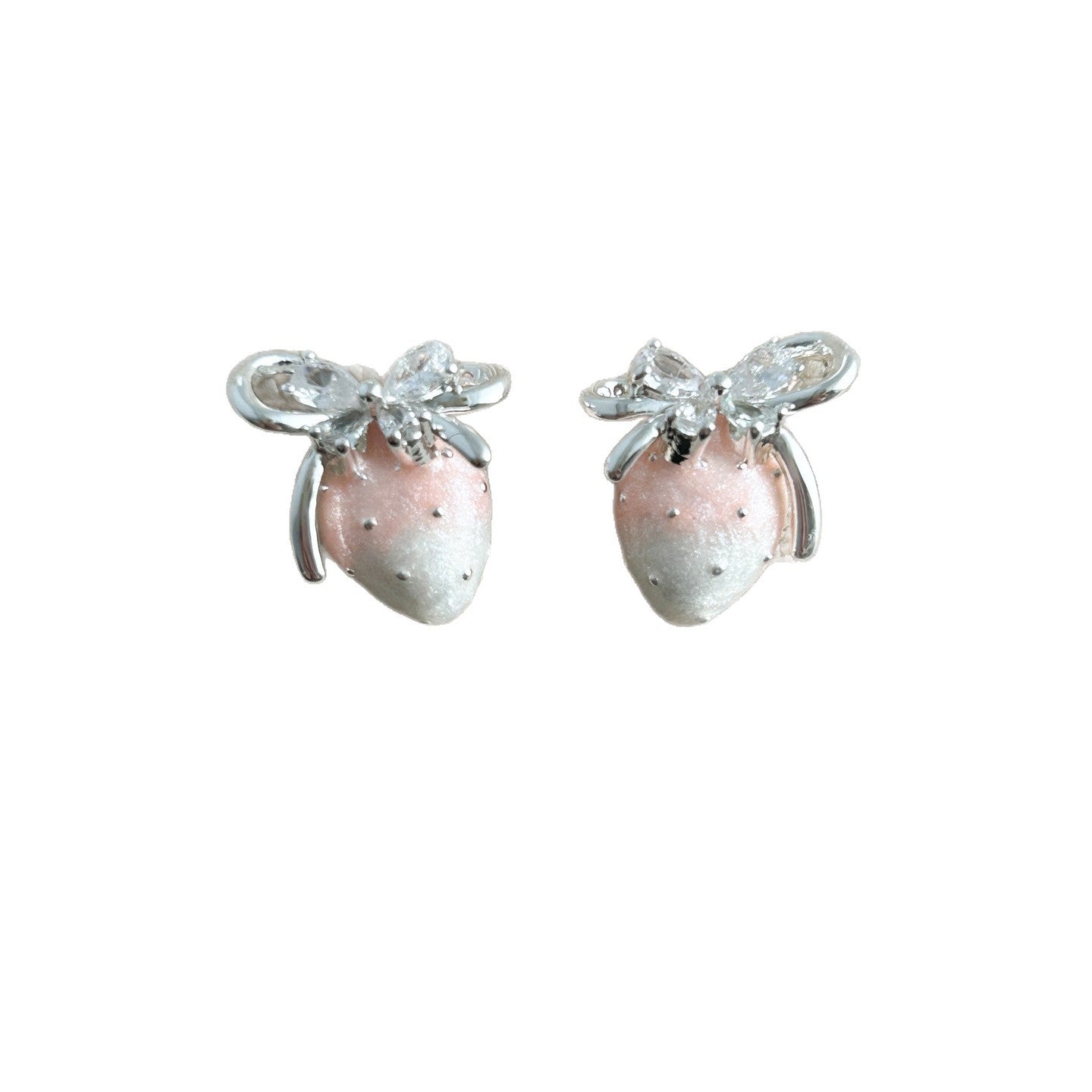 Sweet Butterfly Strawberry Optional Ear Female Stud Earrings