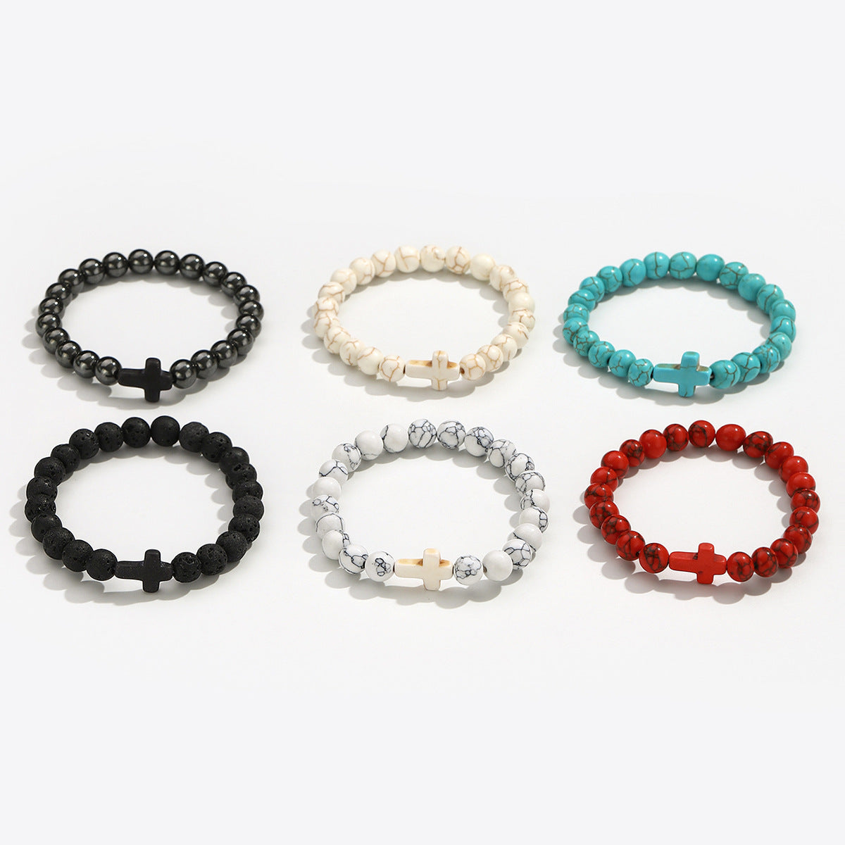 Turquoise Haematite Volcanic Rock Unisex Couple Bracelets