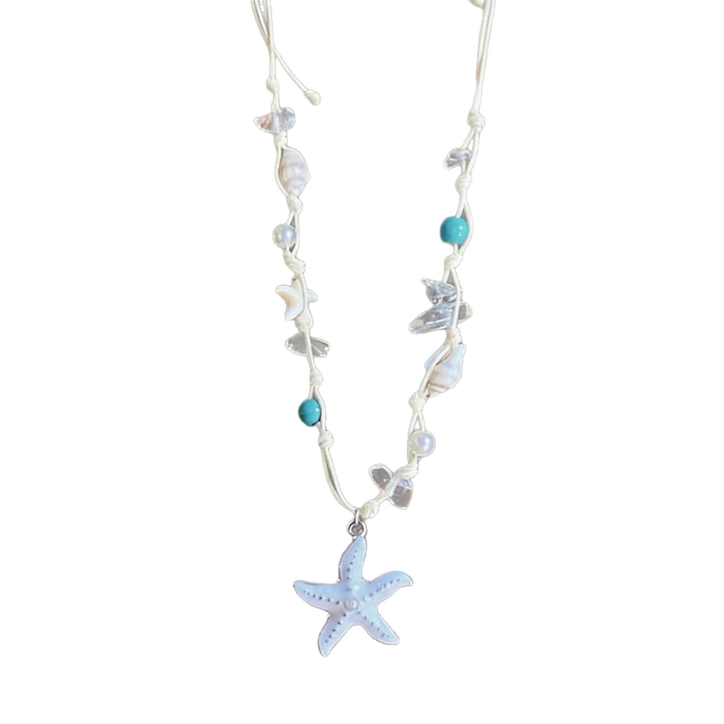 Women's Seaside Dopamine Shell Starfish Vacation Style Island Wear Necklace