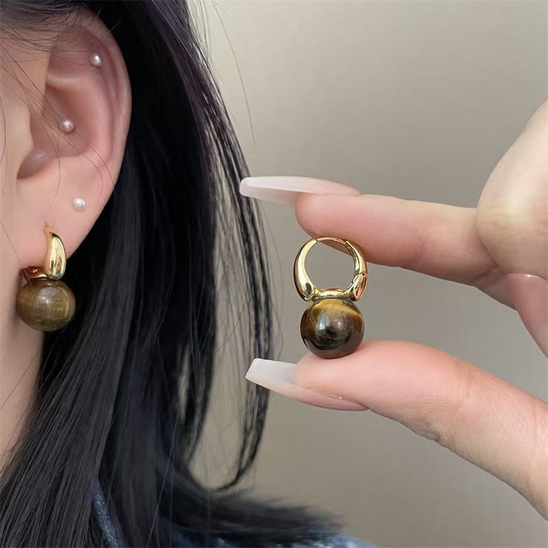 Women's Beads Spring Elegant Niche Design Light Luxury Earrings