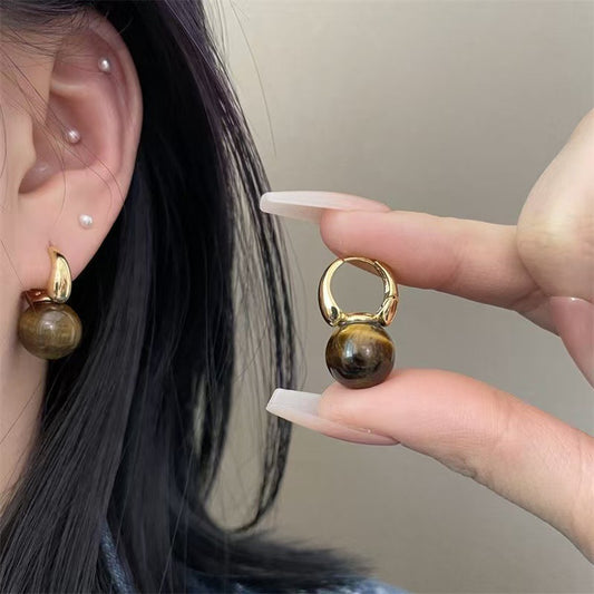 Women's Beads Spring Elegant Niche Design Light Luxury Earrings