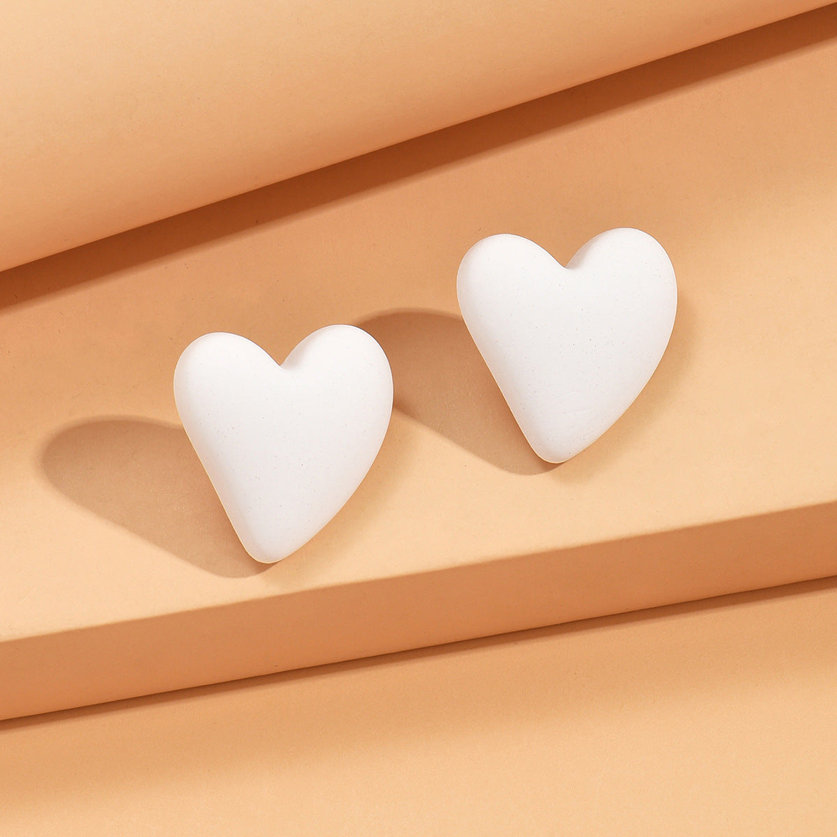 Color Small Love Valentine's Day Simple Fashion Acrylic Earrings