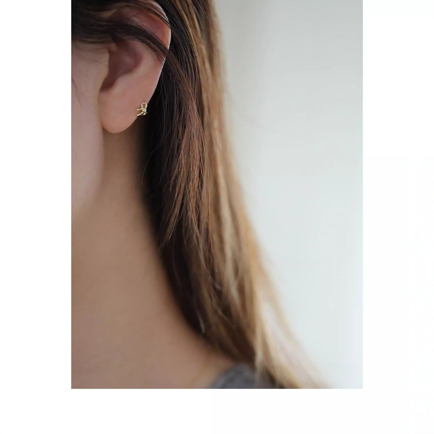 Women's Sier Gold Plated Ear Clip Style Exquisite Small Bone Fashionable Earrings