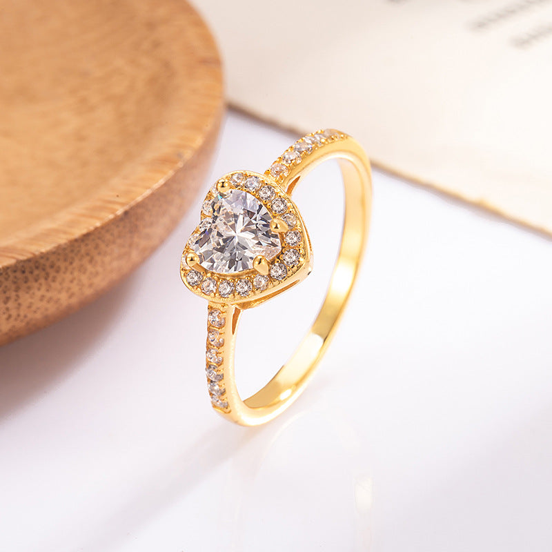 Hot Light Luxury High-grade Lovely Diamond Ring