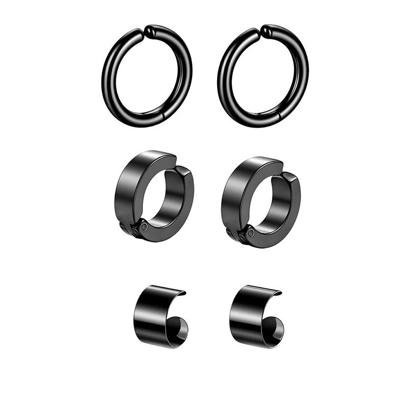 Korean Style Titanium Steel Ear Clips Clip Earrings