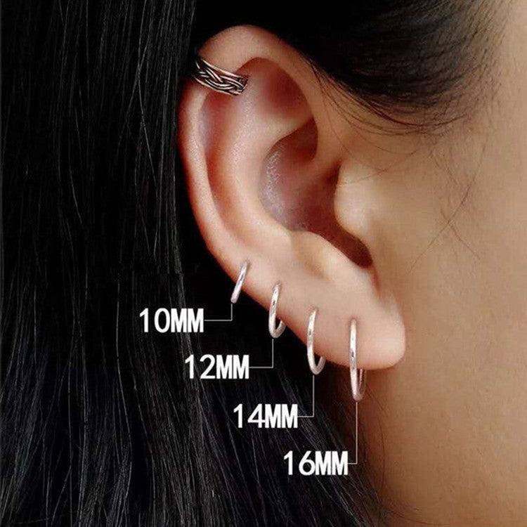 Women's Circle Retro Tassel Special Fashion Minimalism Ear Clip Exquisite Light Earrings