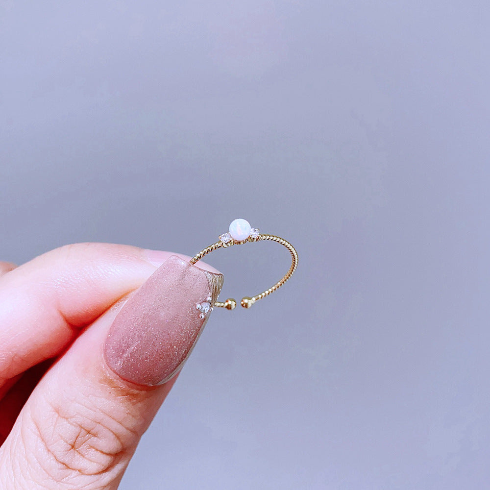 Light Luxury Minority Design Colorful Gemstone Rings