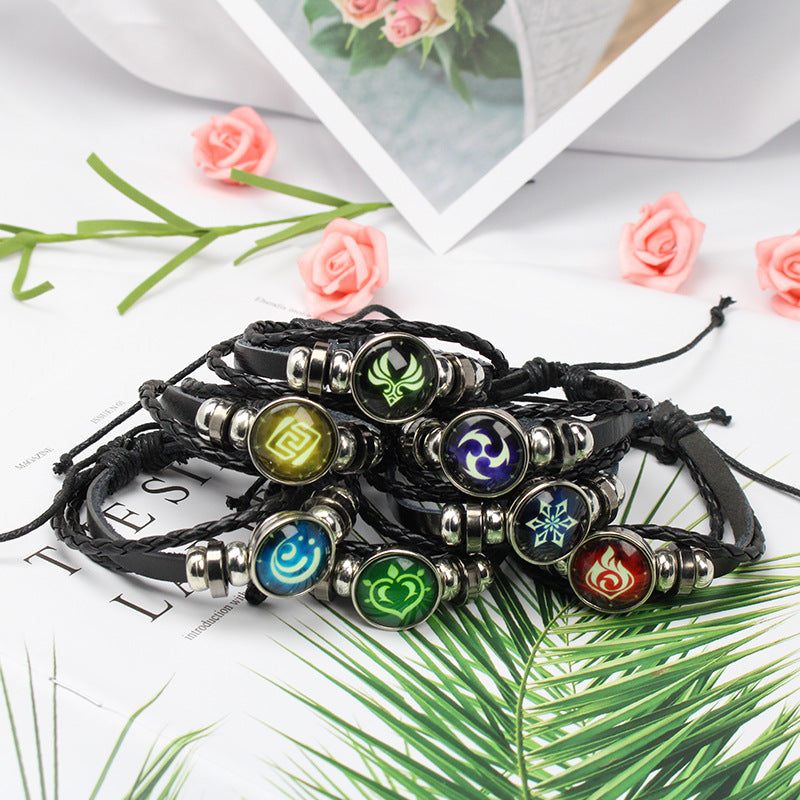 Women's & Men's Elements Eye Of Woven Handmade Gift Chain Thunder Personality Trendy Bracelets