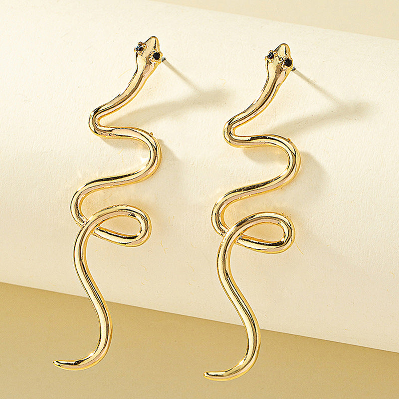 Snake Ear Female Personalized Simple Style Earrings