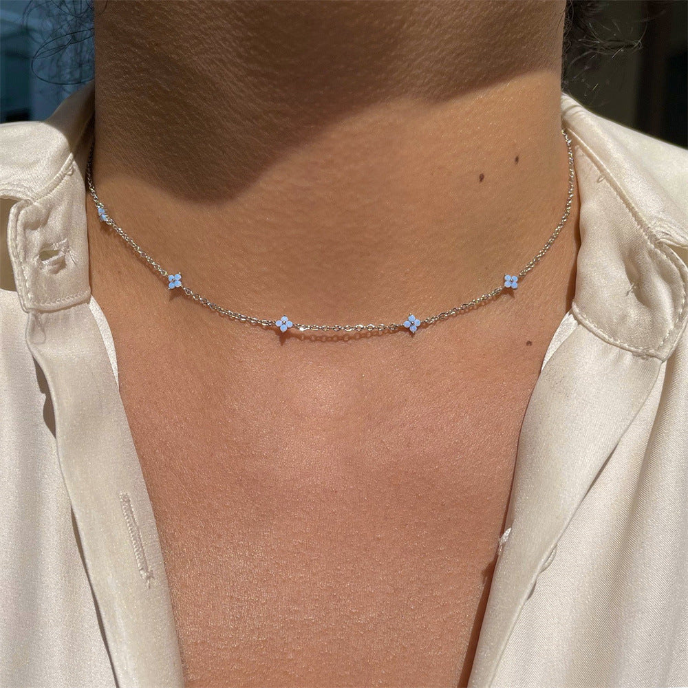 Flower Summer Female Crane Simple Exquisite Classic Necklaces