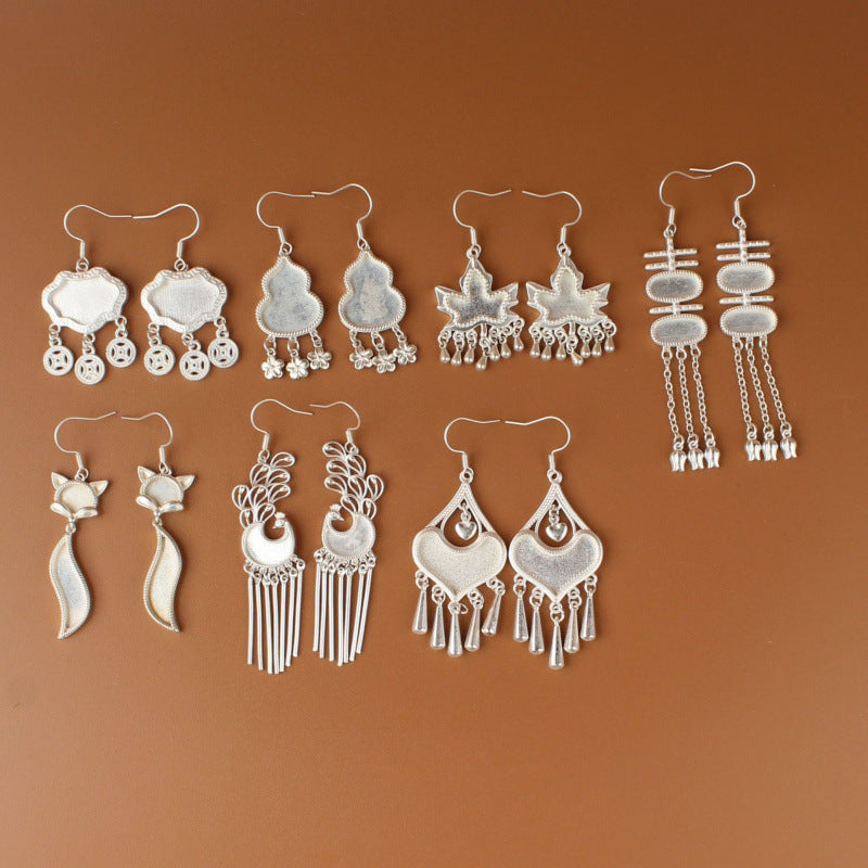 Ethnic Minority Style Handmade Miao Sier Earrings
