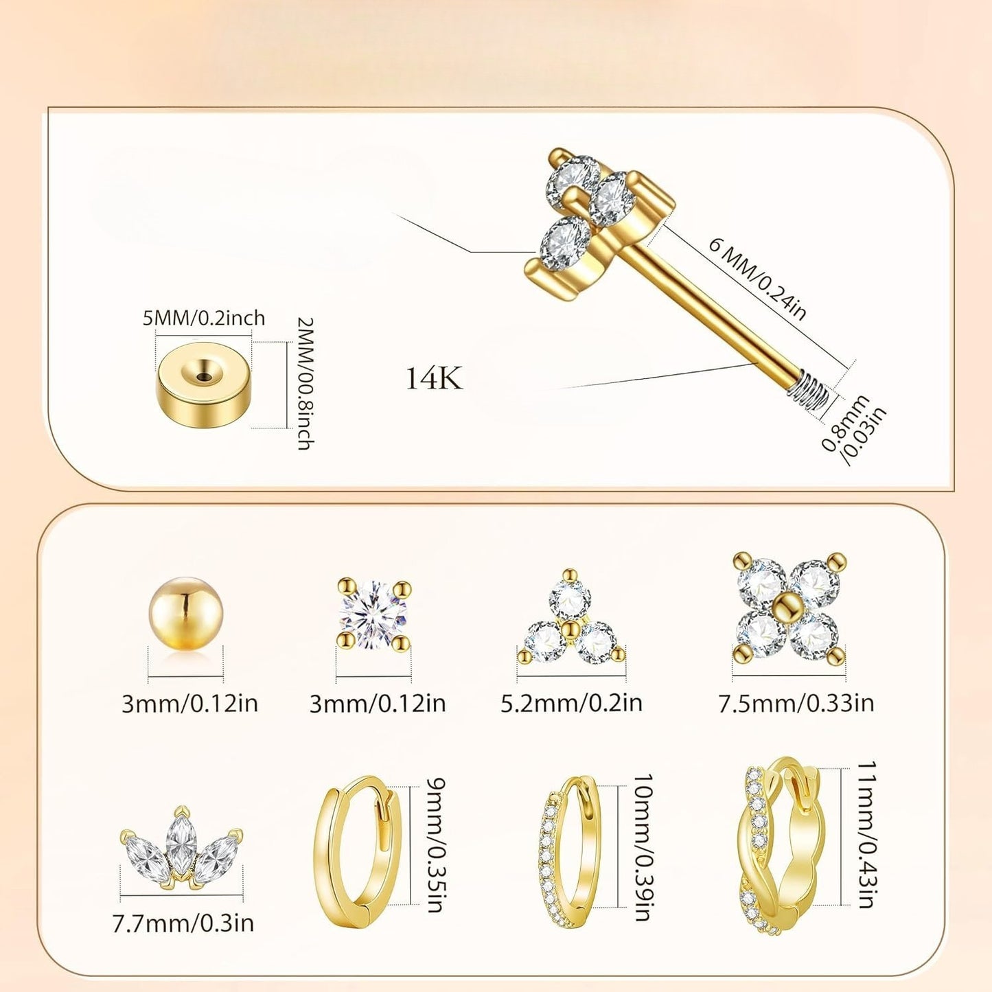 Women's Zircon Match Sets Plain Gold Cross Affordable Rings