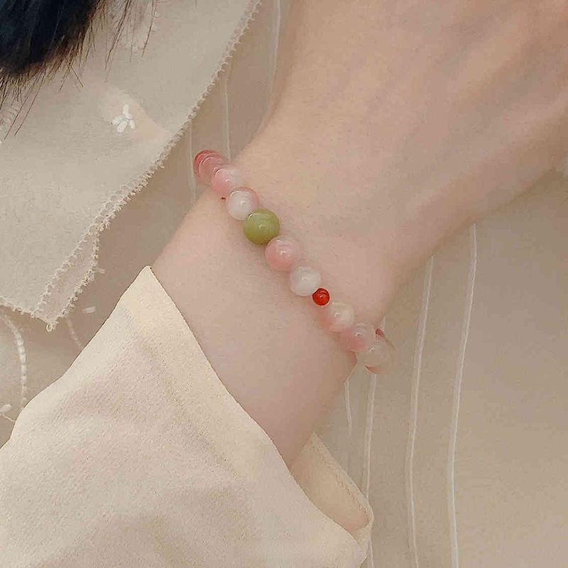 Peach Blossom Chinese Sweet Heart Niche Good Luck Gifts For Bracelets