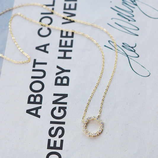 Gold-plated Blue Sea Legend Full Diamond Necklaces