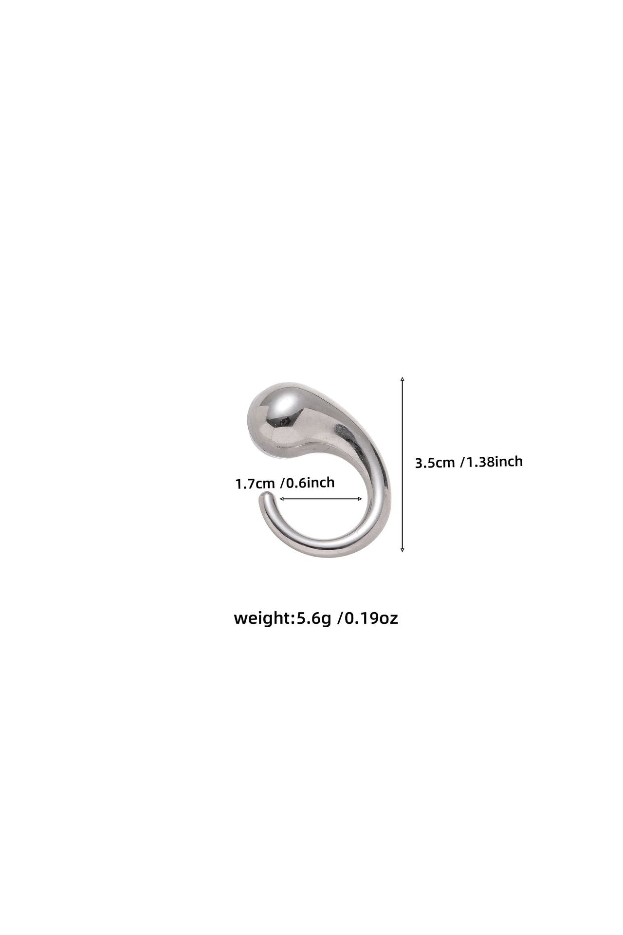Stainless Steel Geometric Heart Shape Ear Niche Design Light Ring