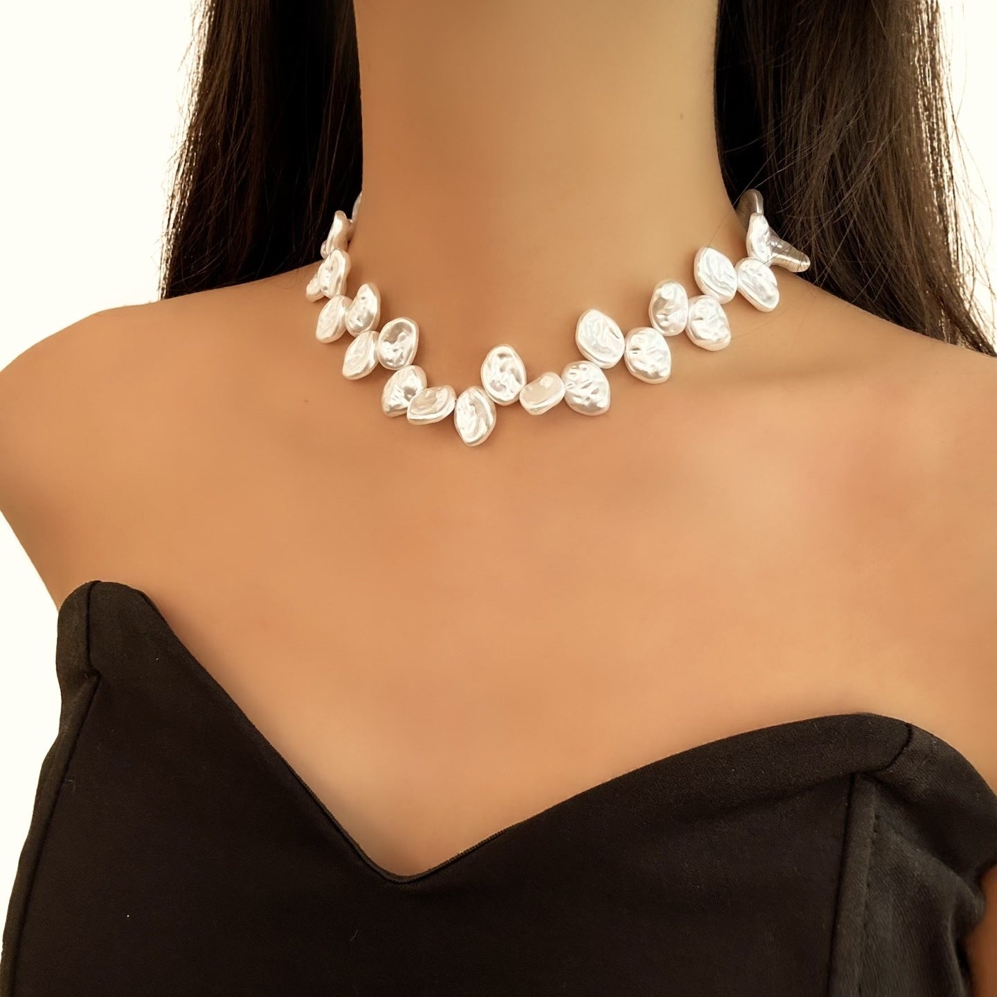 Women's Freshwater Baroque Petal Pearl For Light Luxury Romantic Necklace