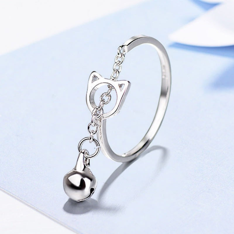 Women's Simple Cute Kitten Open Cat Paw Ear Puppy Rings